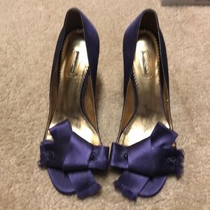 Purple Open Toe Heels